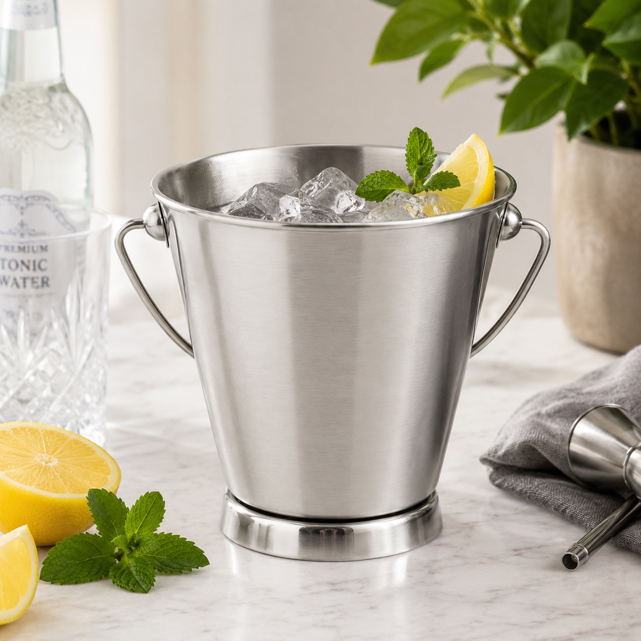 Stainless Steel Mini Ice Bucket – 13 cm