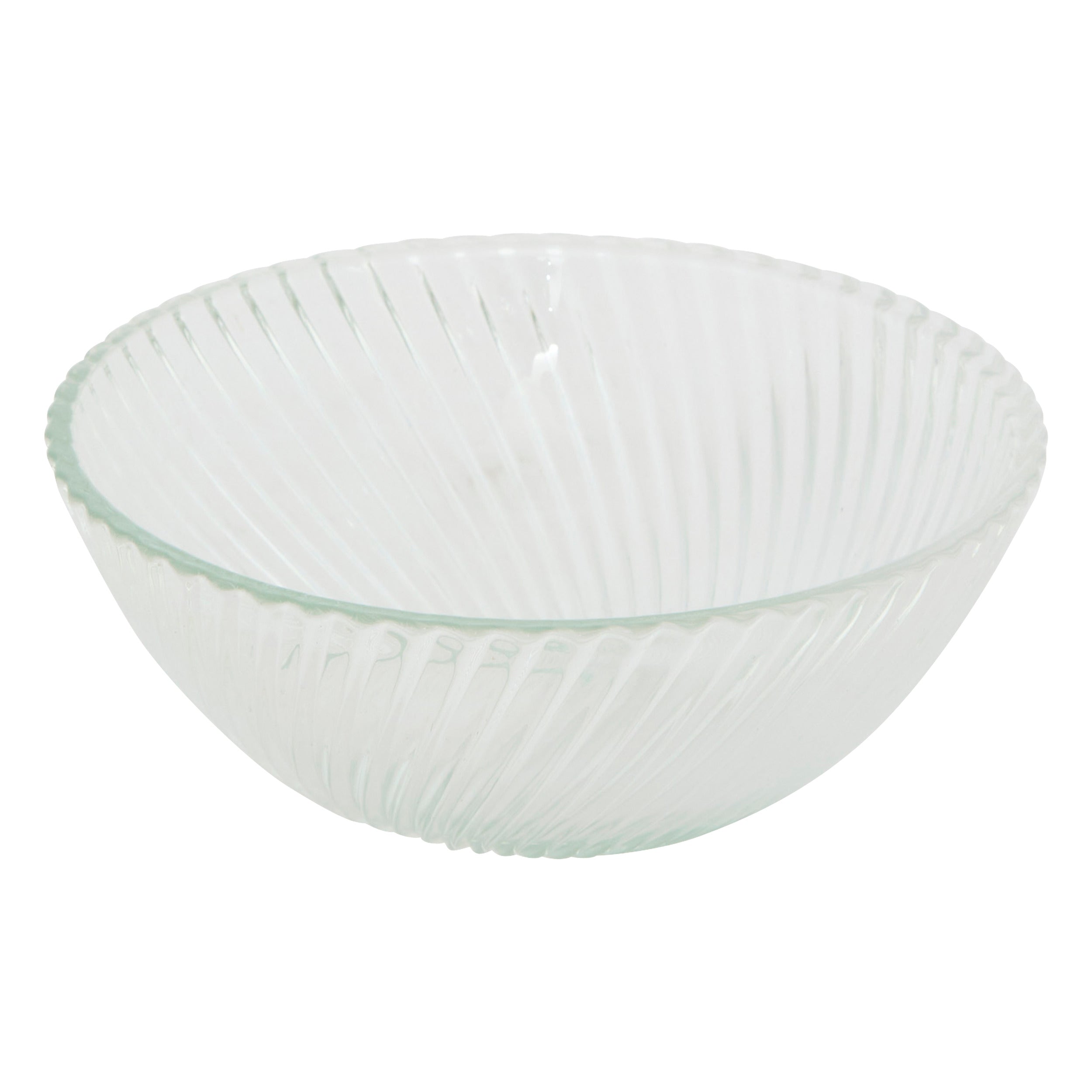 Odyssey bowl diam 13 cm clear glass - Ribbed Glass Serving Bowl