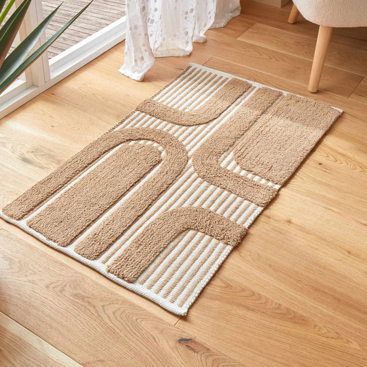 Poppy Rug - Tufted Cotton Rectangular Area Rug 90x60 cm