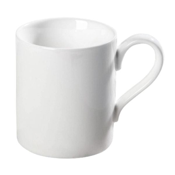 Porcelain White Mug - 300ml Food Safe & Durable