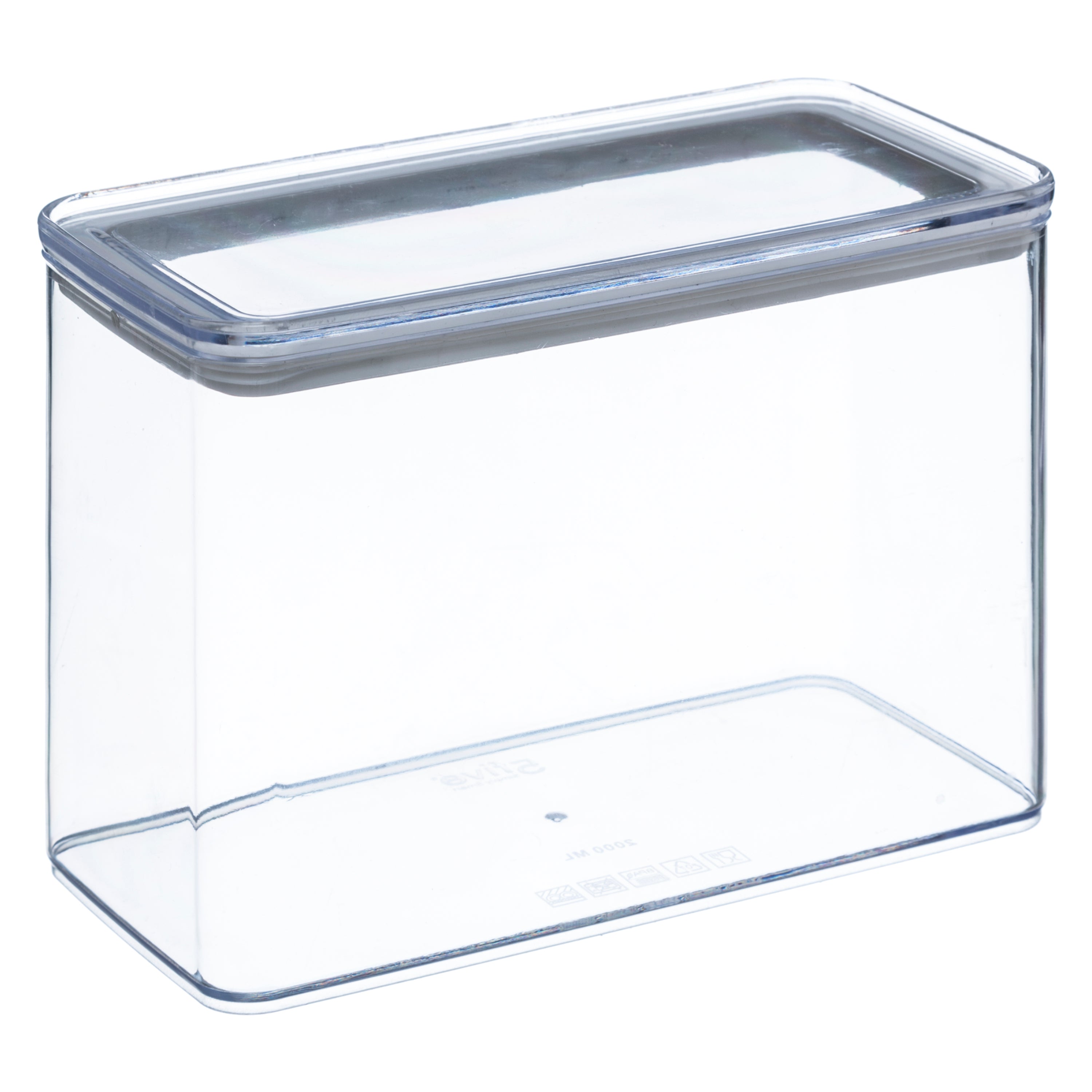 Box Rect Plastic - Transparent, Stackable Storage – Panda Boutique