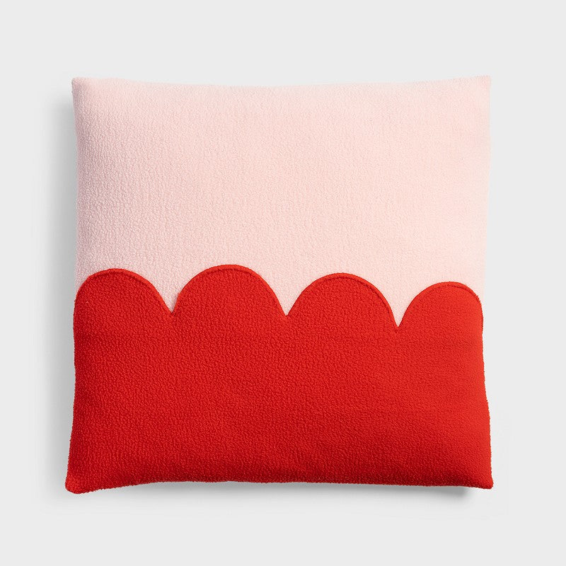 Square Cushion 40x40 cm Two-Tone Scallop, Inner Cushion Included