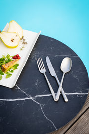 Stainless Steel Dessert Fork with Sandblasted Finish, 18 cm Silver
