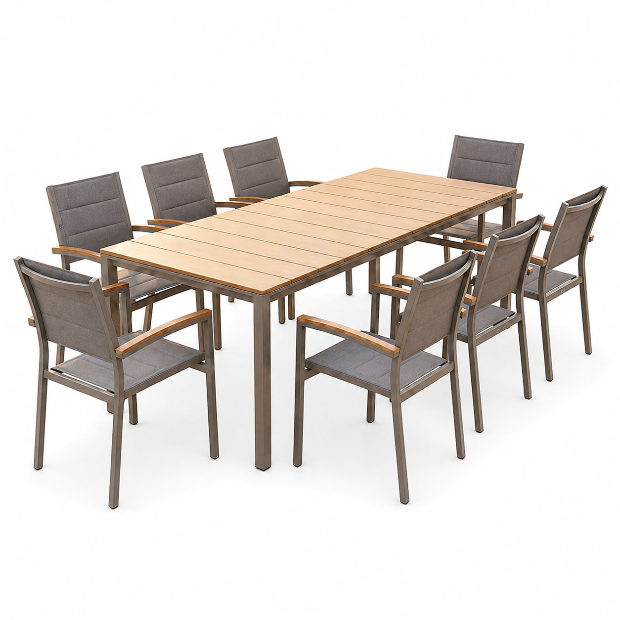 Aluminum Dining Set with Polywood Tabletop