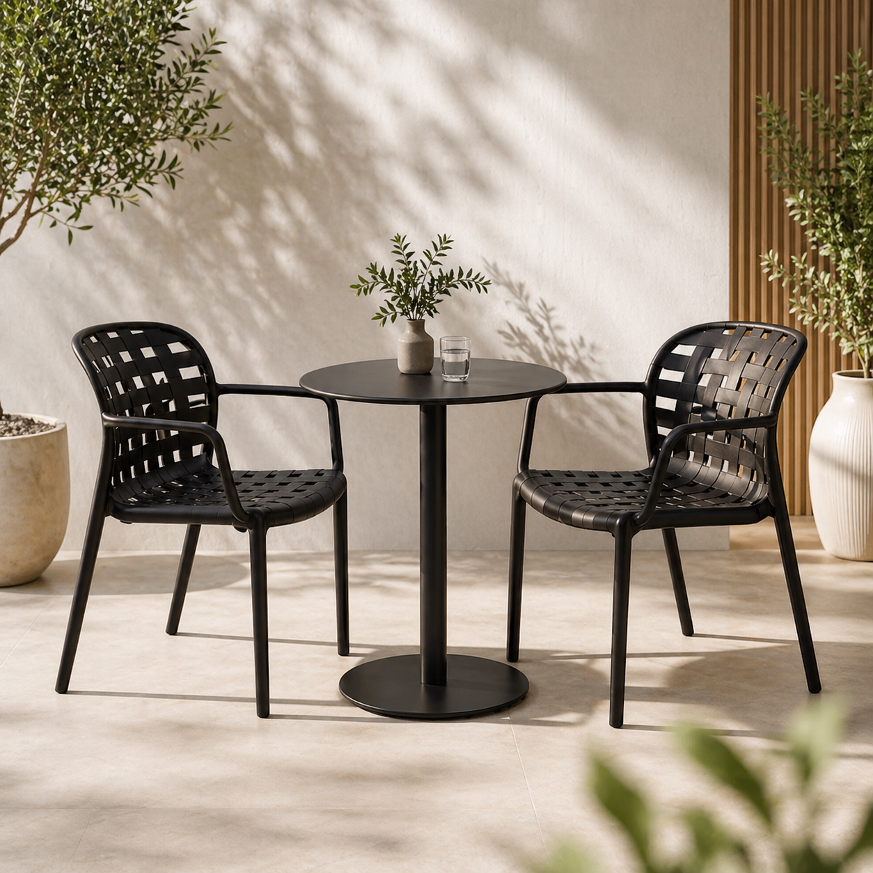 Steel Table with PP Chairs Set