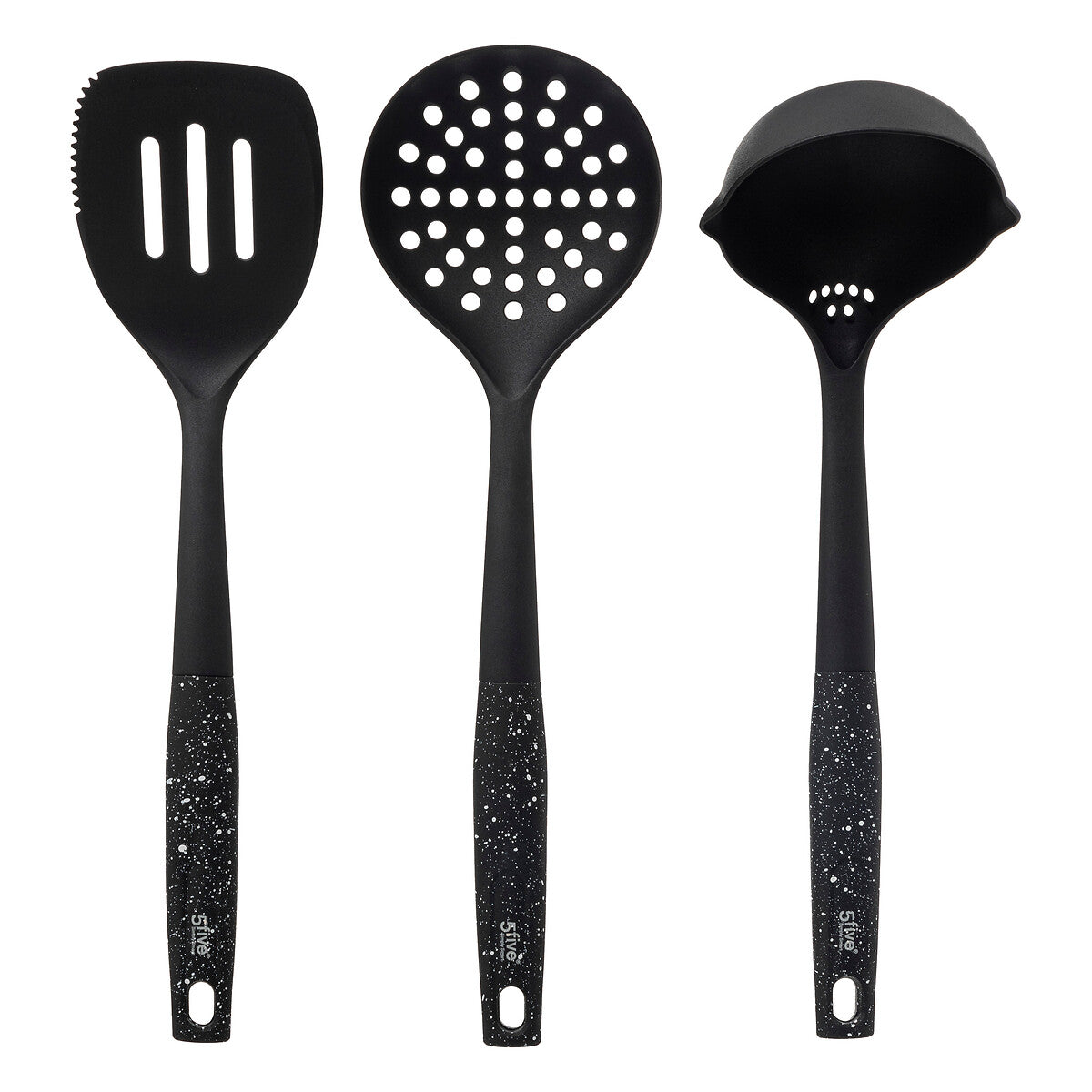 3-Piece Black Kitchen Utensil Set