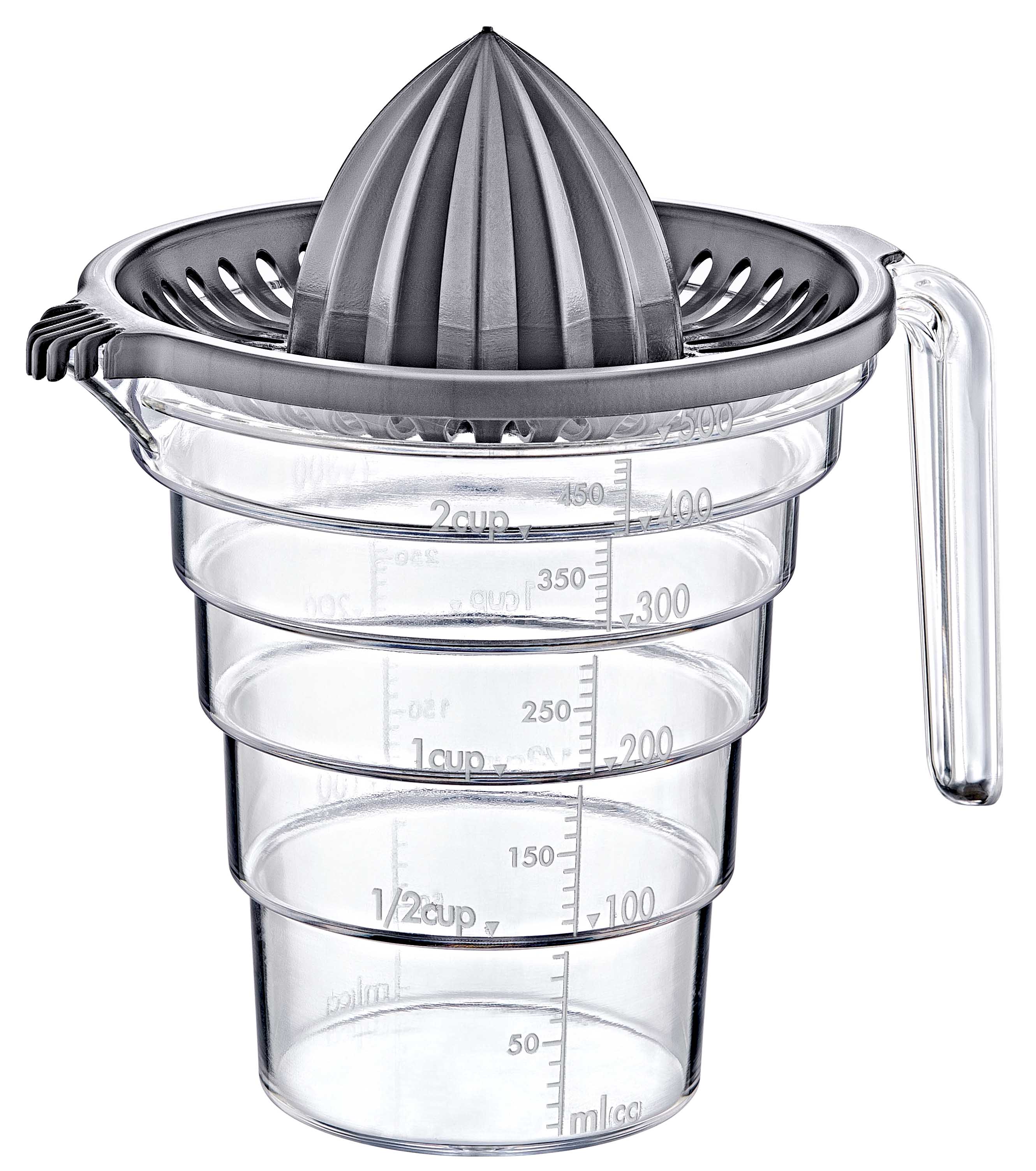 Clear Lemon Squeezer With Measurement Cup For Citrus Juicing