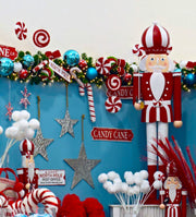 Nutcracker Iron 76cm Red White Christmas Decoration Figure