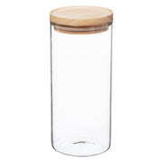 1.3L Glass Storage Jar with Wooden Lid