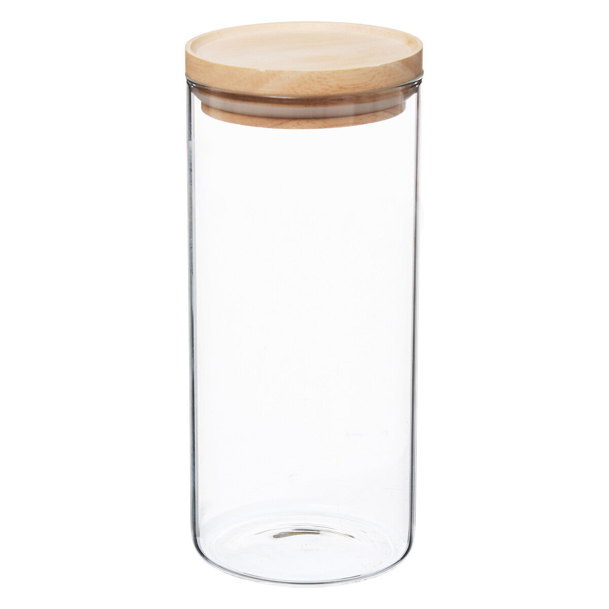 1.3L Glass Storage Jar with Wooden Lid