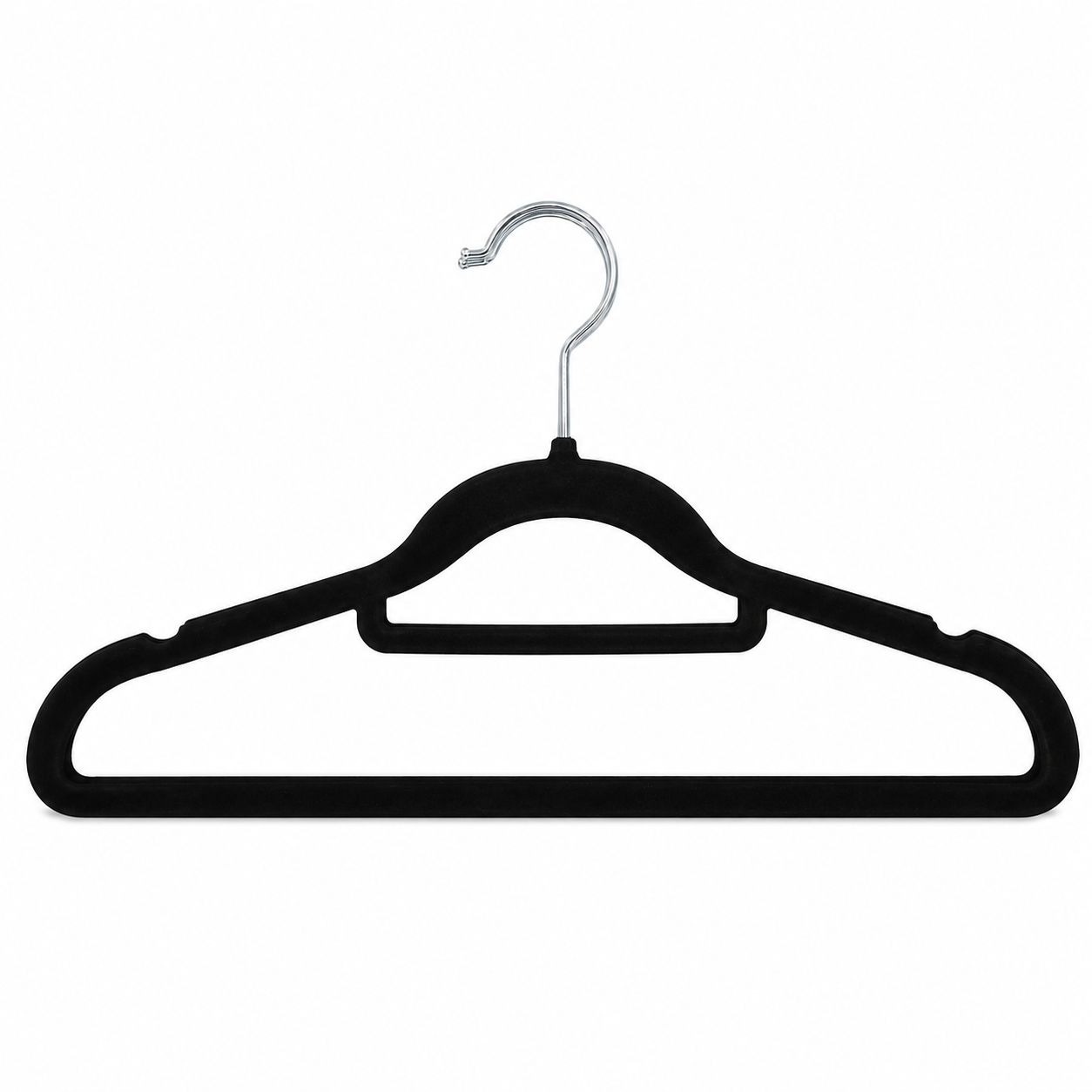 Set of 5 Velvet Suit Hangers – Black