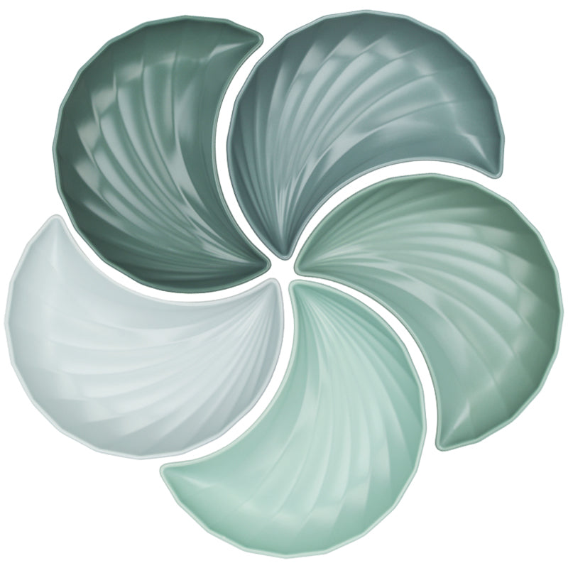 Set of 5 Irregular Ceramic Moon Plates - Creative Serveware