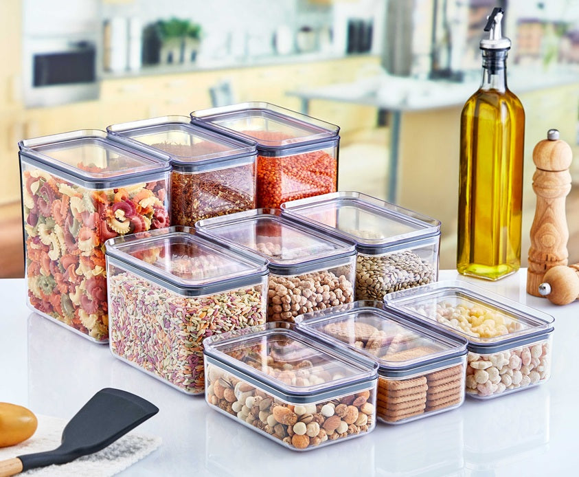 Crystal Rectangular Storage Container 1.75L Airtight Food Organizer