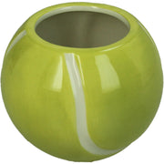 Tennis Ball Dolomite Vase Glossy Lime Green 10 x 10 x 8 cm