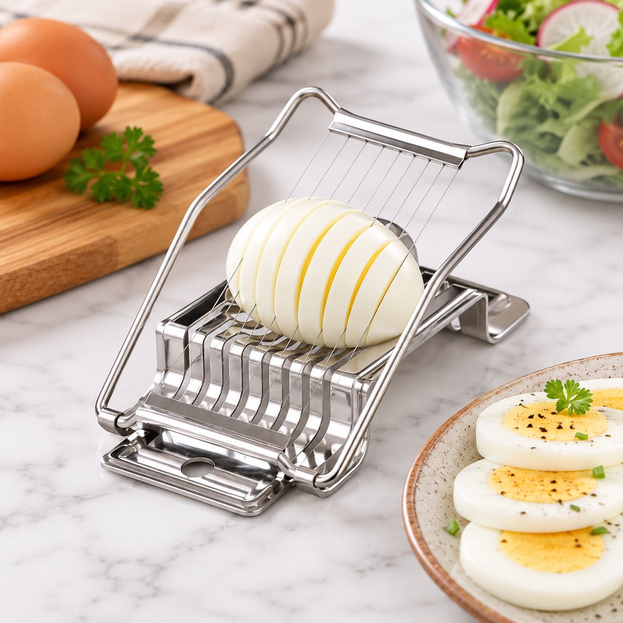 Stainless Steel Boiled Egg Slicer