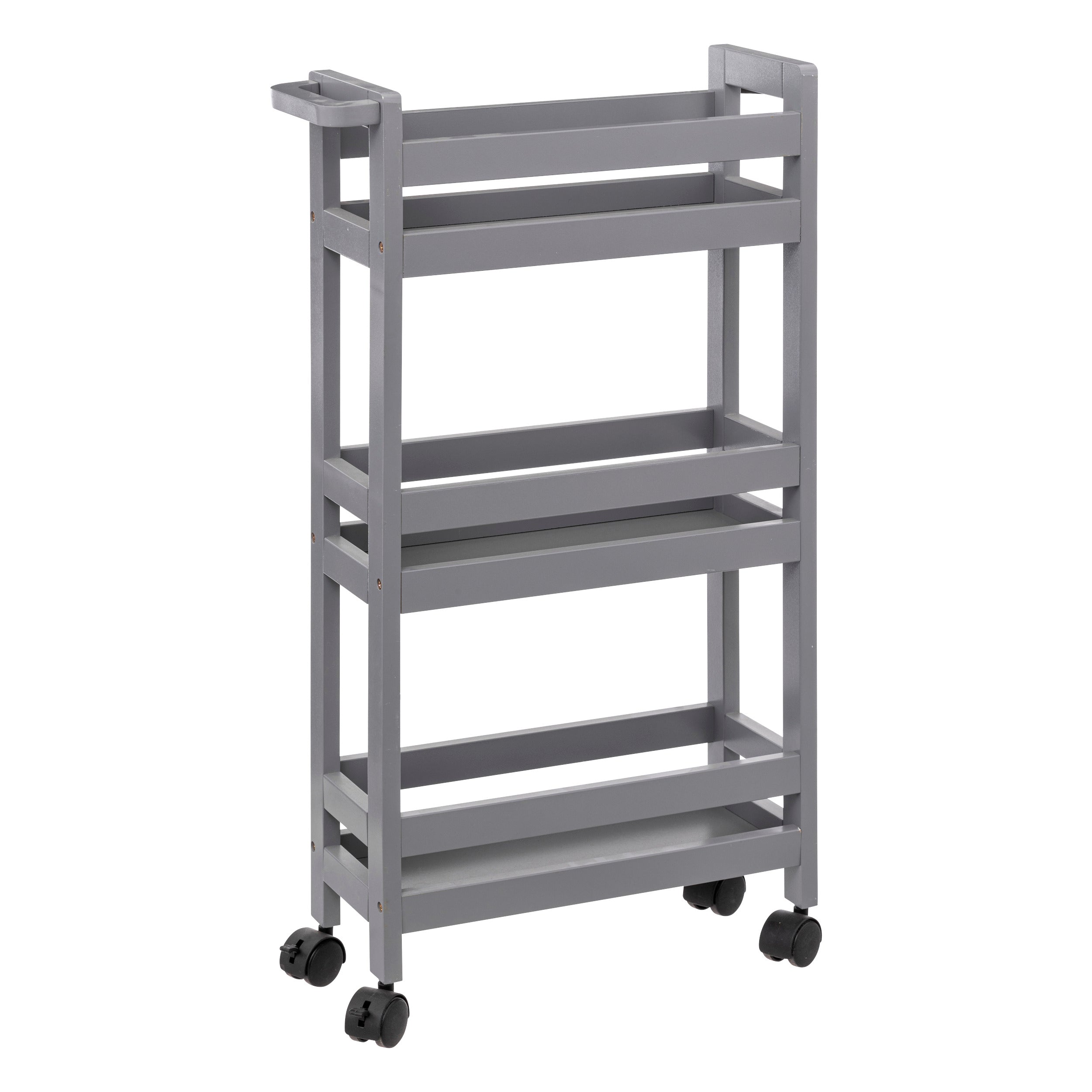 Colors Concrete 3-Tier Trolley on Beavers - MDF E1, 40x15x75 cm, 4 Casters