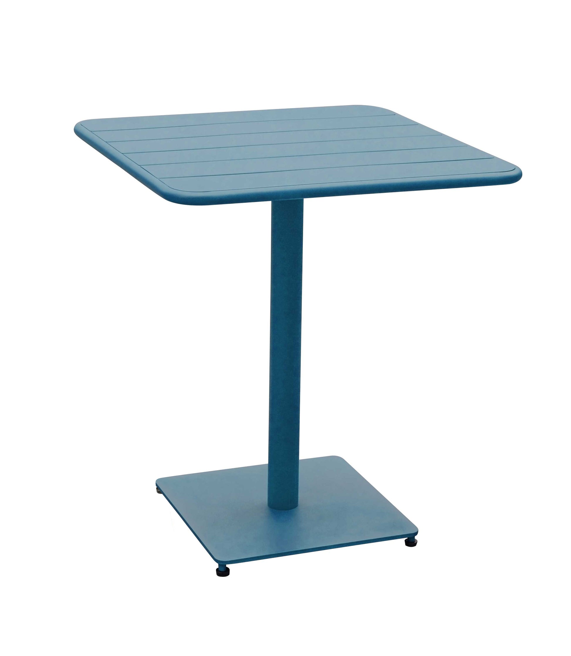 Phuket Square Table - Compact Blue Garden Table, Epoxy Steel, Seats 2