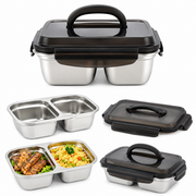Stainless Steel 2-Compartment Food Container – 1800 ml