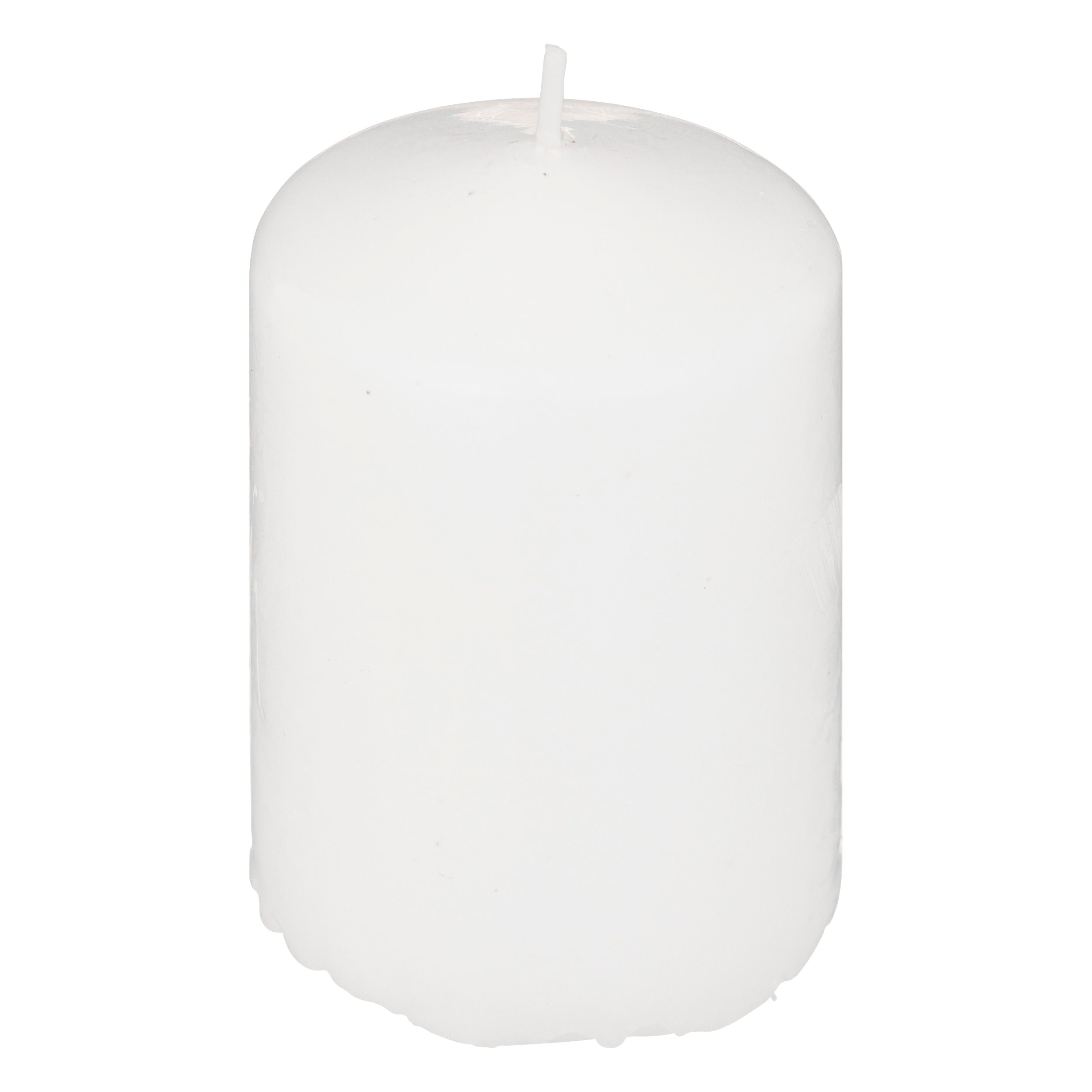 White Candle Set 3pcs - Classic White Pillar Candles, 17h Burn