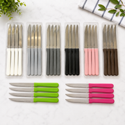 Serrated Tip Chopping Knife with Colorful Handle 12pcs