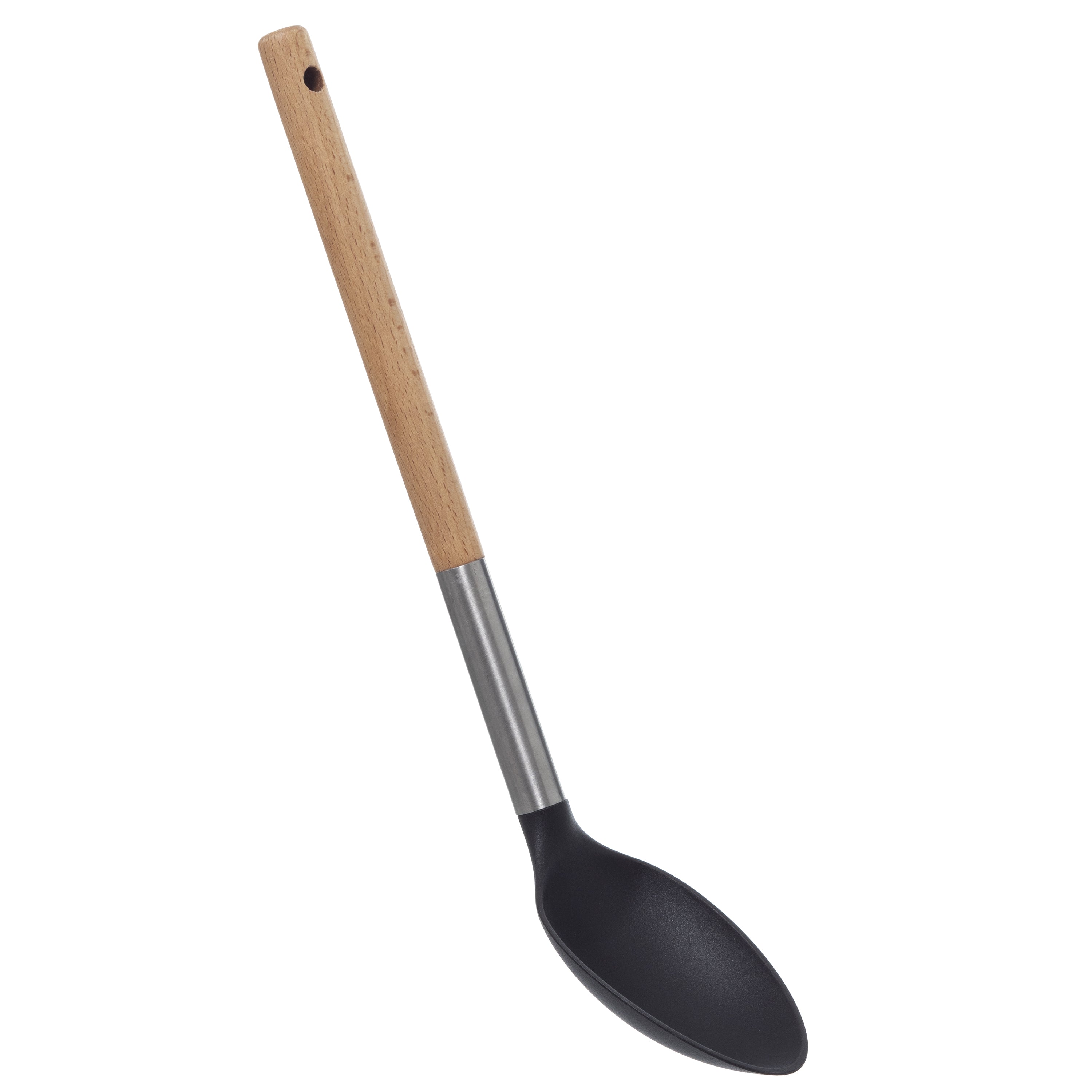 Nylon & Wood Spoon - Stainless Steel Structure, Beech Handle
