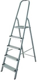 6-Step Aluminum Ladder with Rubber Feet