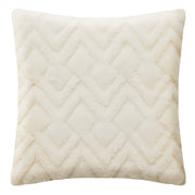 Mara Faux Fur Cushion - White, 45 cm