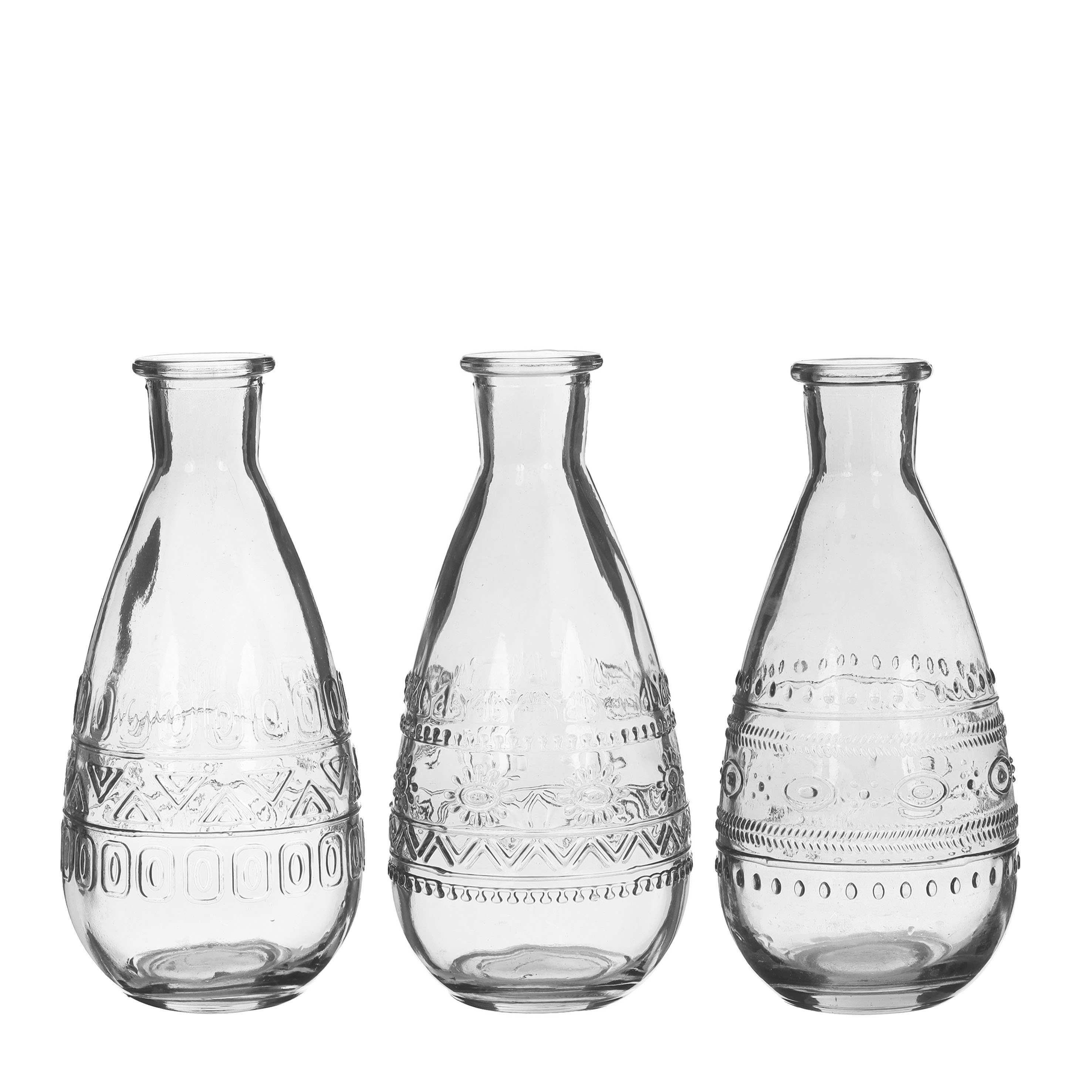 Rome Flower Bottle Vase Soft Blue, Transparent