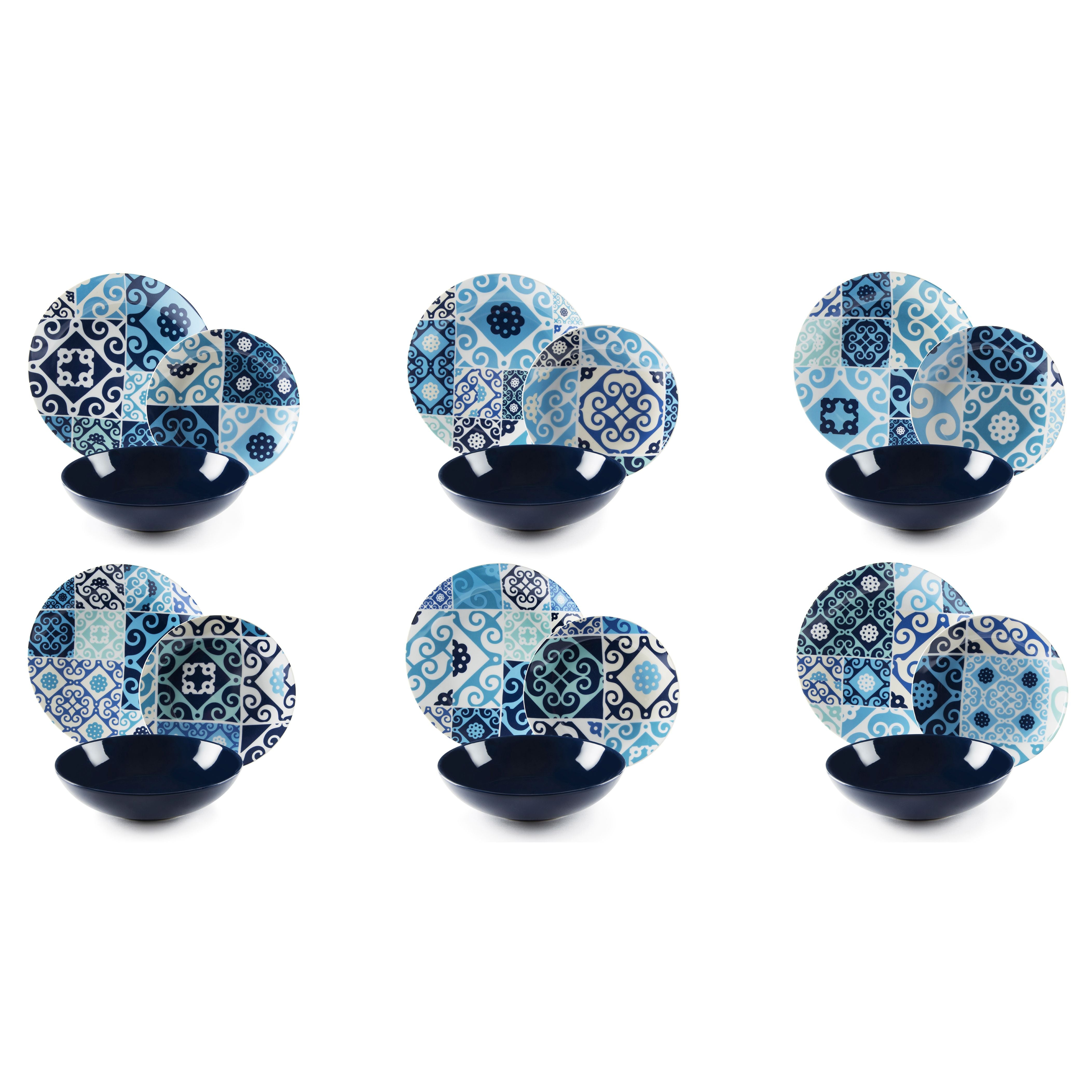 Maiolica Blue 18 Pcs Dinner Set