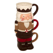 Nutcracker Mugs x3 - Dolomite Ceramic Stackable Set, Max 26.5 cm