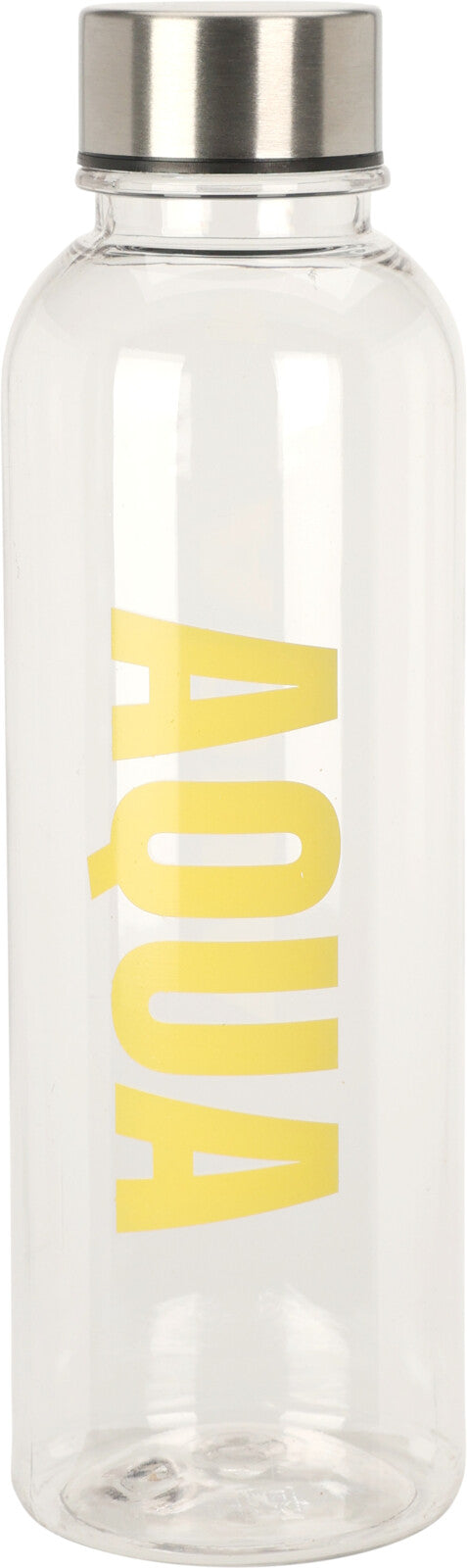 Transparent Water Bottle with Metal Screw Cap, 500ml