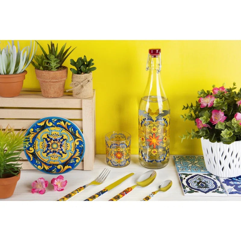 Trinacria Pot Holder - Ceramic and Cork, Decorative