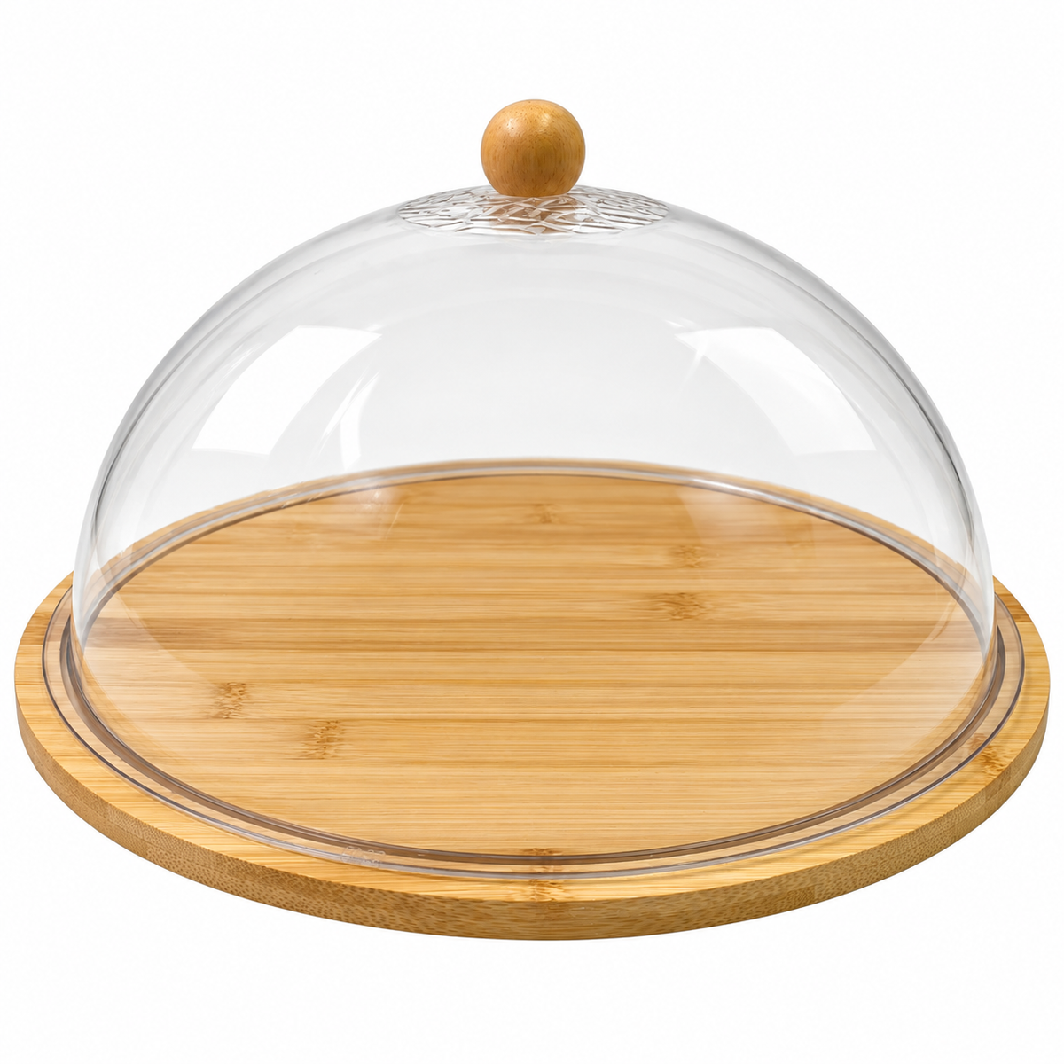 Bamboo & Acrylic Cake and Cheese Board with Cover