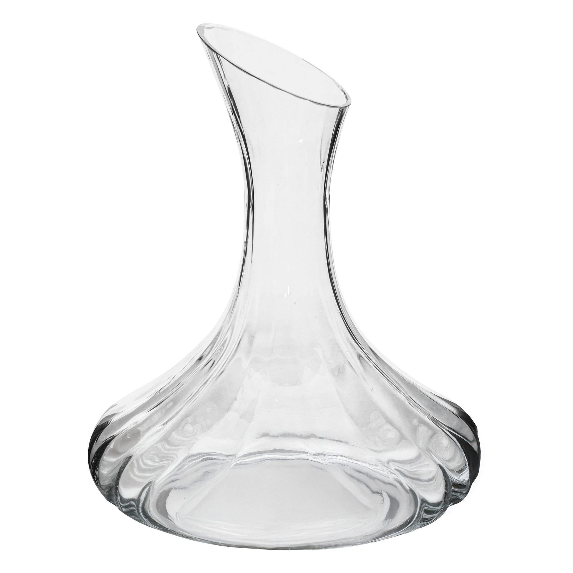 Volta Decanter 2 L - Clear Glass Carafe with Wide Base & Angled Spout