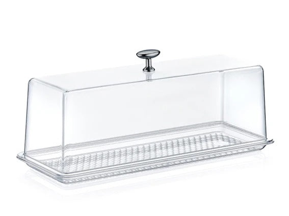 Transparent Polycarbonate Serving Plate with Lid (2)