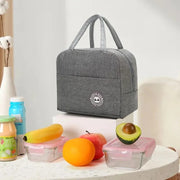 Insulated Grey Kids Cooler Bag for Lunch Boxes