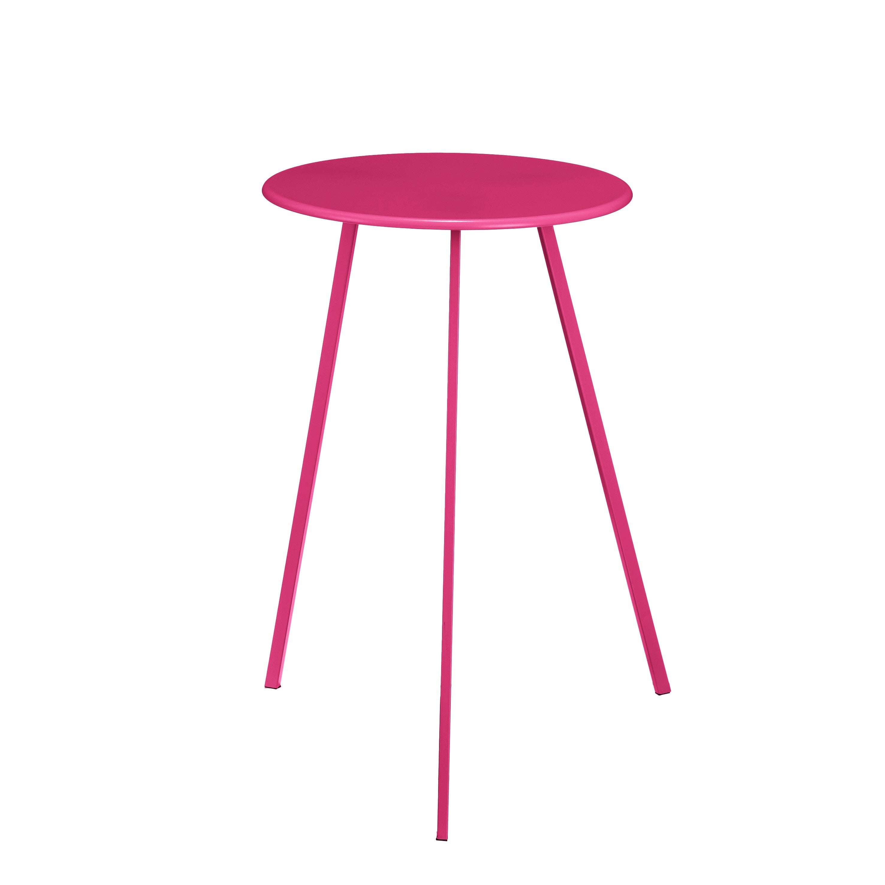 Seattle Side Table - Minimalist Metal Design, Fuchsia