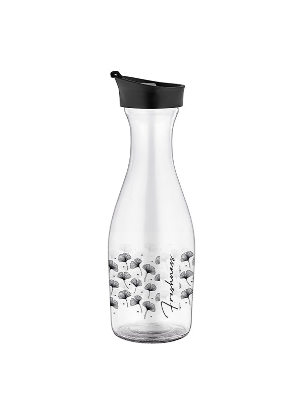 Odesa Decorated Glass Carafe with Plastic Lid