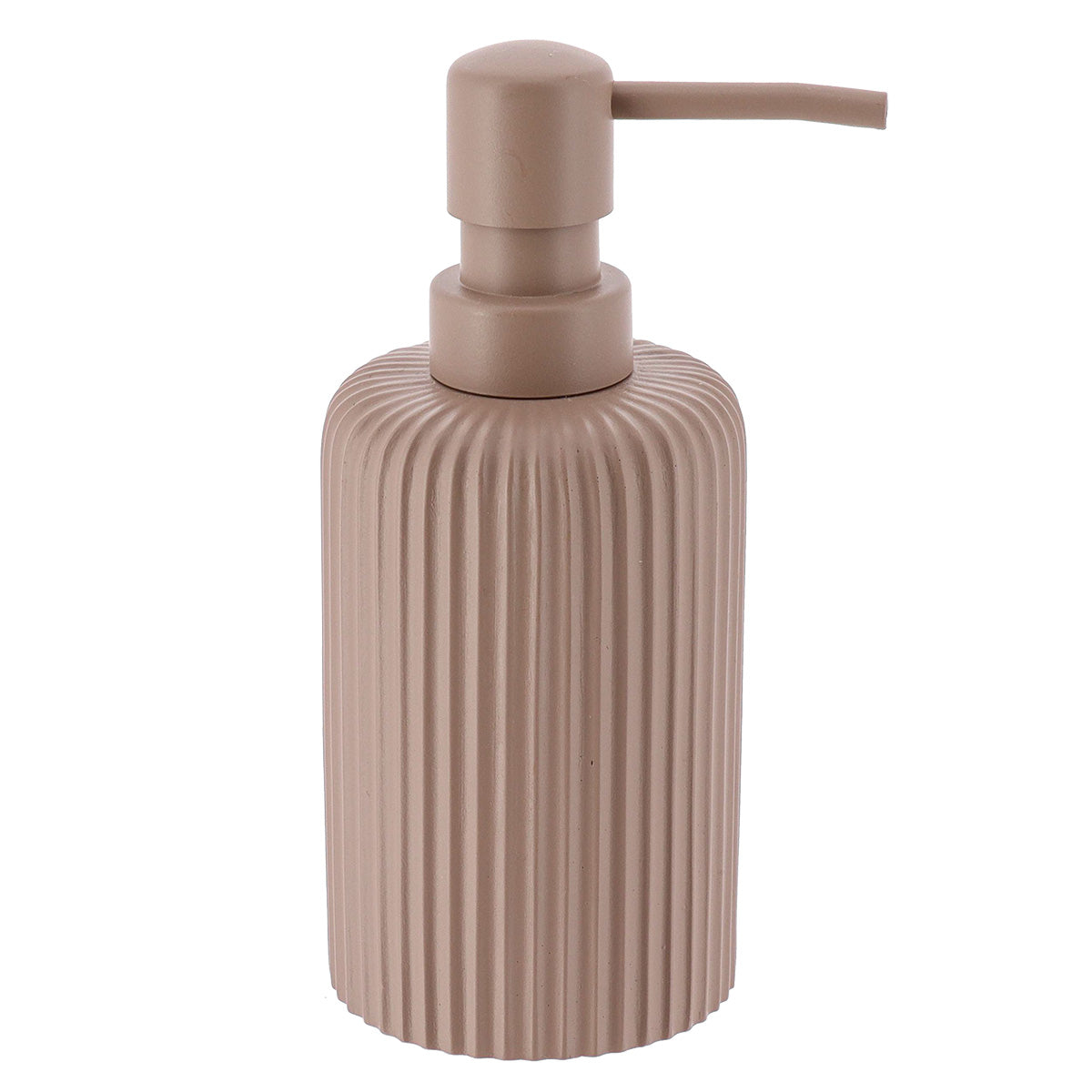 Soap Dispenser with Stripes Polyresin 230ml Modern Bathroom Accessory