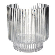 Glass Striped Candle Holder