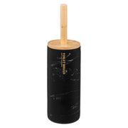 TOILET BRUSH LEA - Elegant Polyresin Design, Rubber Tree Handle