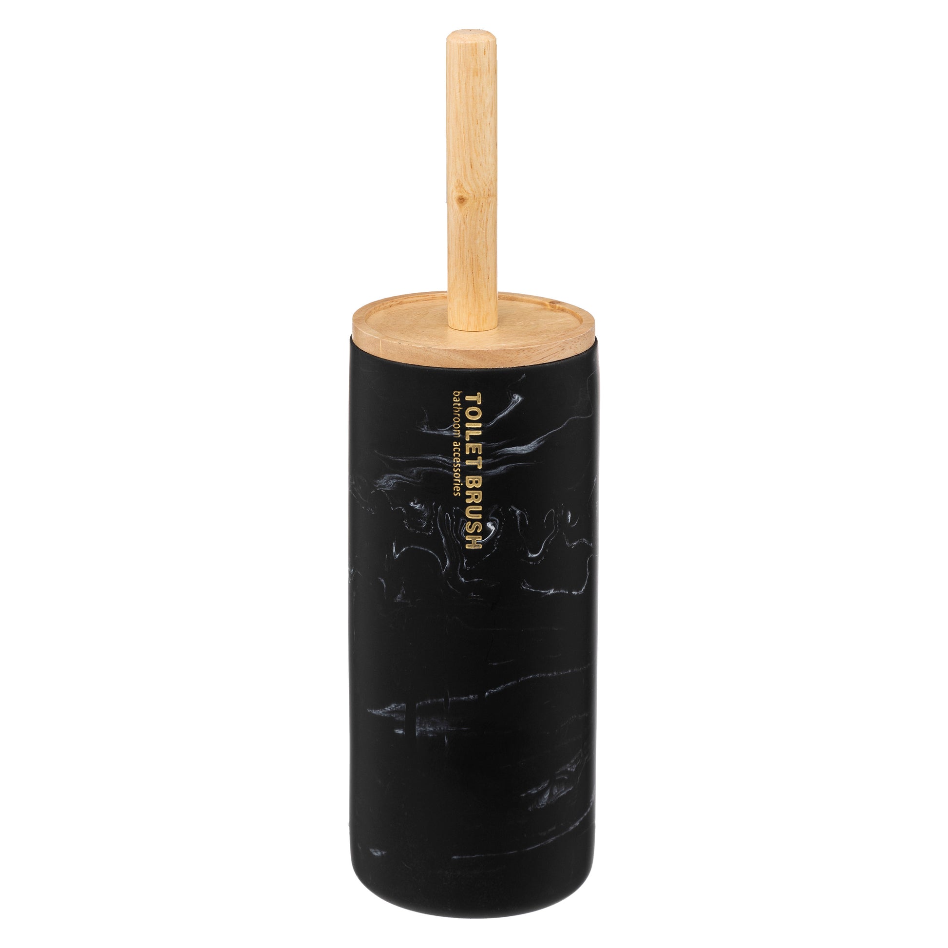 TOILET BRUSH LEA - Elegant Polyresin Design, Rubber Tree Handle