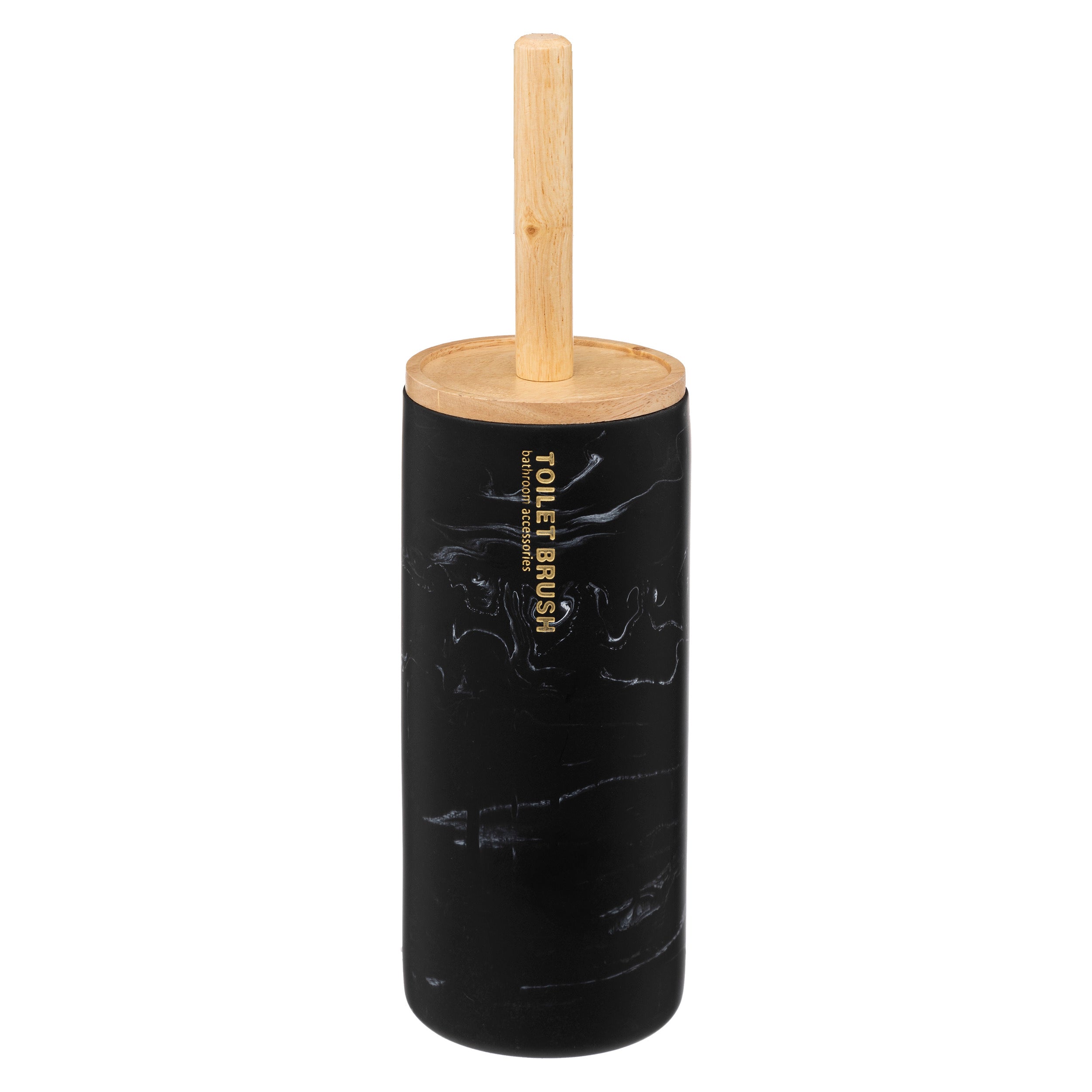 TOILET BRUSH LEA - Elegant Polyresin Design, Rubber Tree Handle
