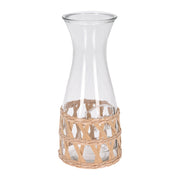 Decanter With Rattan, Stylish Glass Carafe