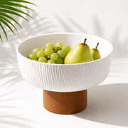 Porcelain Round Bowl with Stand