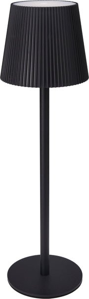 TABLE LAMP Rechargeable 32 LED Warm White USB Charge Striped Shade 36.2cm