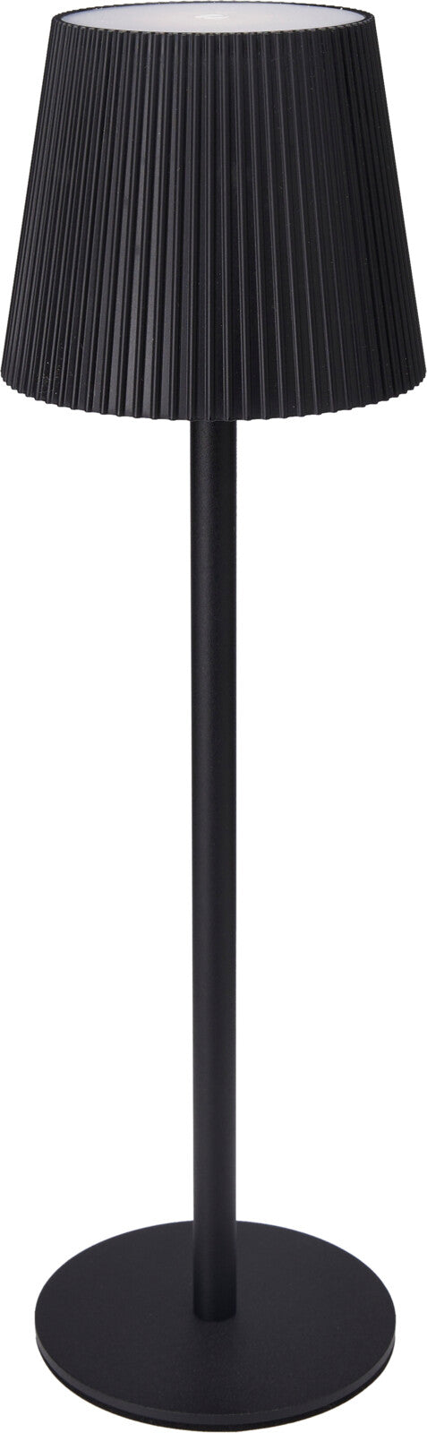TABLE LAMP Rechargeable 32 LED Warm White USB Charge Striped Shade 36.2cm