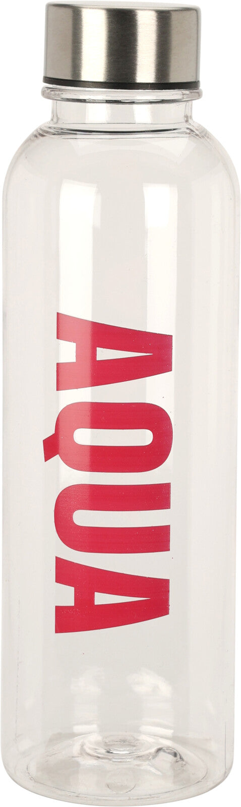 Transparent Water Bottle with Metal Screw Cap, 500ml