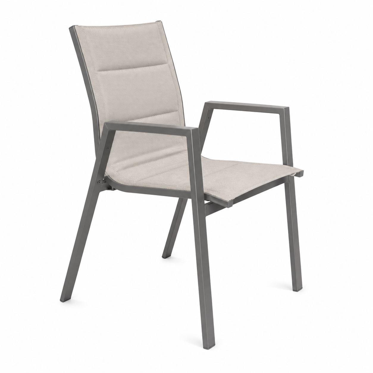 Double Padded Chair with Poly wood Armrests