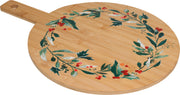 Christmas Serving Board Bamboo - Round 35x45x1.2 cm Serving Tray